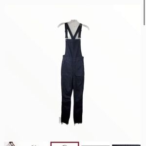 Madewell Skinny Denim Overalls Raw Hem Edition Lunar Wash XS